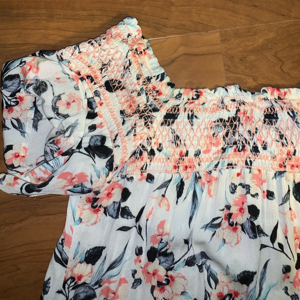 Off the shoulder top, floral print,